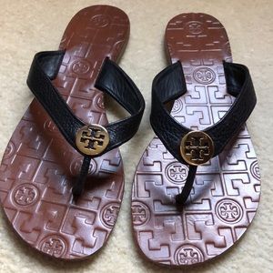 Tory Burch leather flip flops